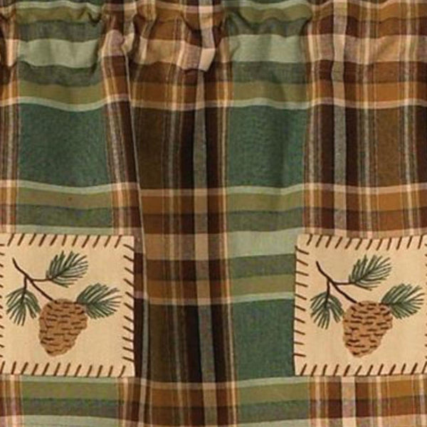 Pinecone Patch Lined Valance 60x14