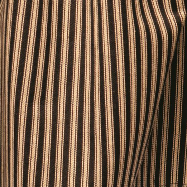 York Ticking Black Drapery Panels 86"