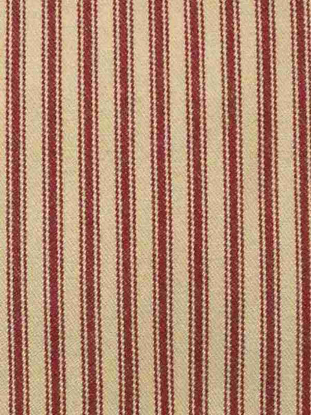 York Ticking Barn Red Drapery Panels 86"