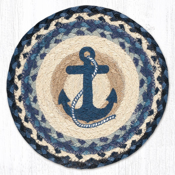 MSPR-443 Navy Anchor Printed Round Trivet 10"x10"