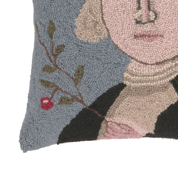 George Washington Hooked Pillow