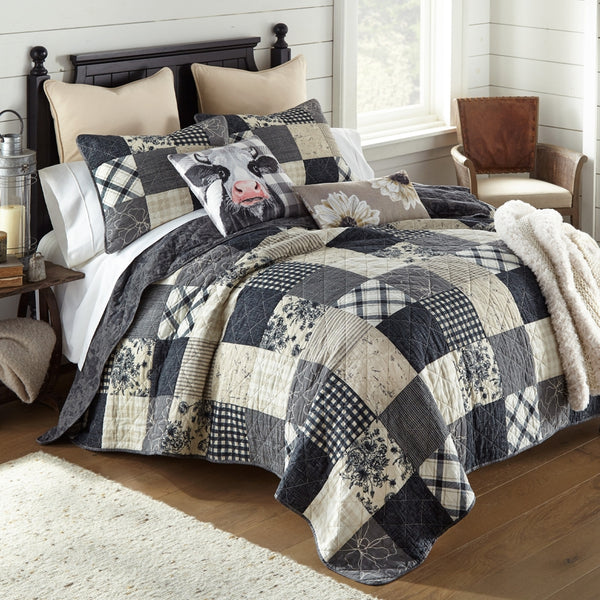 Augusta 3pc Cotton Pieced Quilt Set