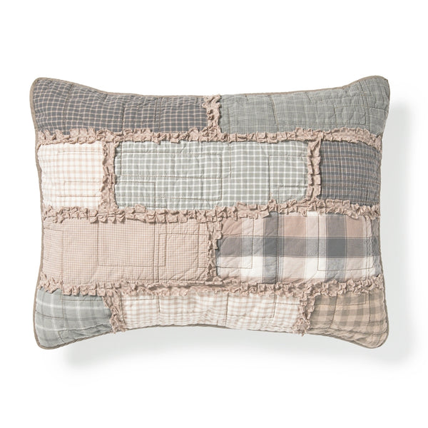 Smoky Cobblestone Pieced King Quilted Combo with 2 Standard Shams