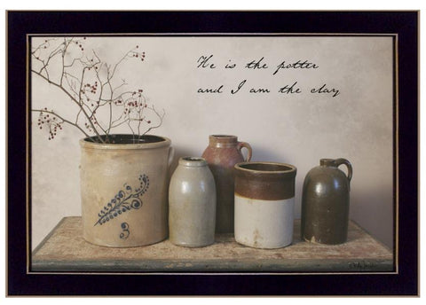 "He Is the Potter" By Billy Jacobs, Black Frame 14x10