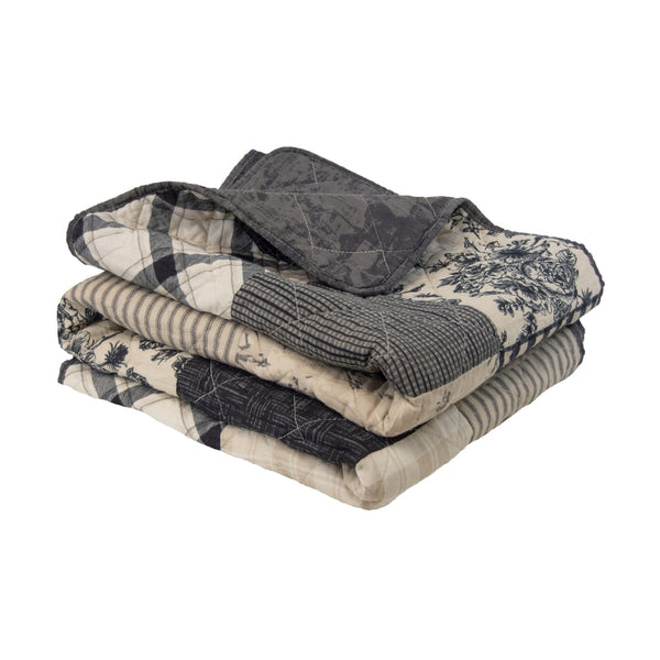 Augusta Cotton Pieced Quilted Throw Blanket