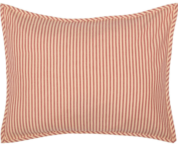 Sawyer Mill Red Ticking Stripe Twin Combo - Clearance - One Twin Quilt, One Ticking Twin Bed Skirt, One Standard Sham