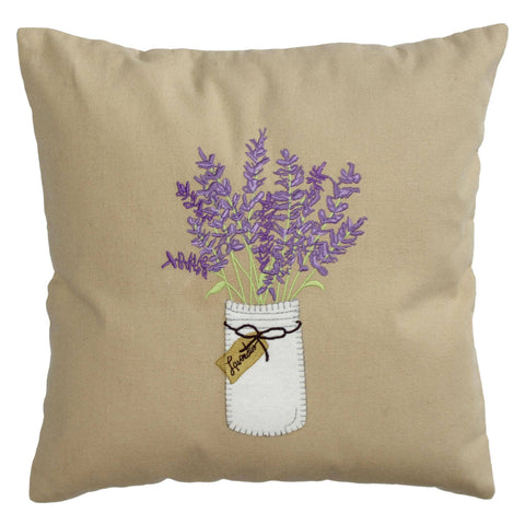 Lavender Mason Jar Pillow 14"