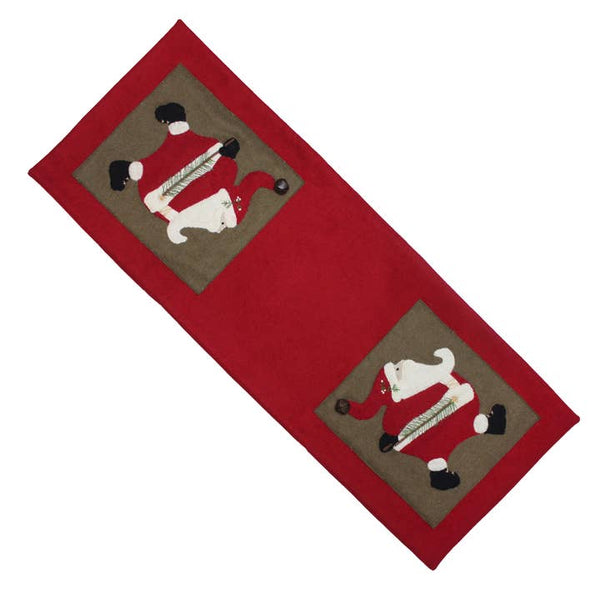 Ol' Saint Nick Table Runner 14x36 | Primitive Santa Christmas Decor