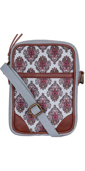 SAGE UP-CYCLED CANVAS CROSSBODY, BLUE