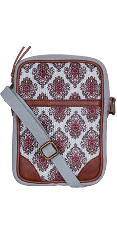 SAGE UP-CYCLED CANVAS CROSSBODY, BLUE