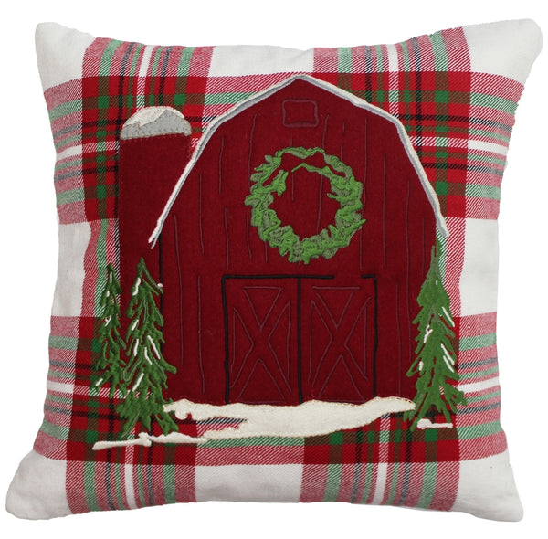 Tree Farm Barn Pillow 14"x14"