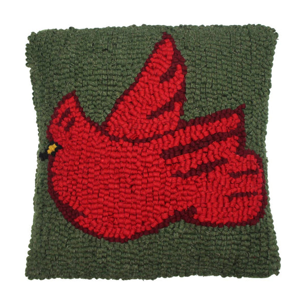 Cardinal Hooked Pillow 14"