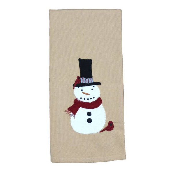 Winter Wishes Snowman Nutmeg Towel Set of 2