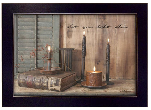 "Let your Light Shine" By Billy Jacobs, Printed Wall Art, Ready To Hang Framed Poster, Black Frame 14x10
