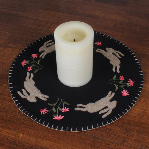 Primitive Bunny Candle Mat