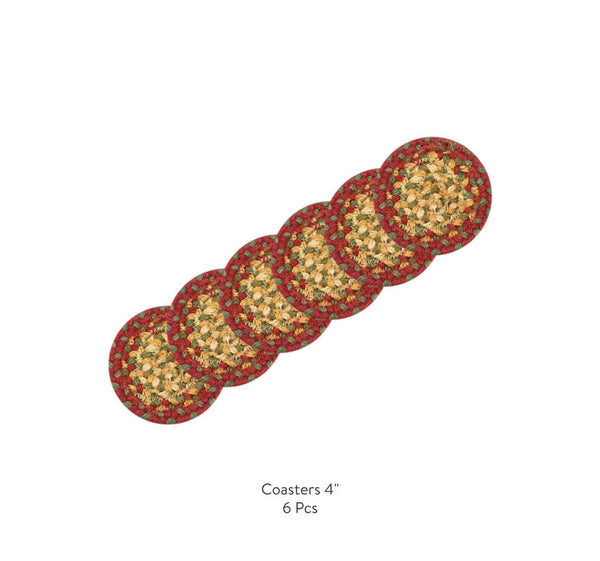 4 IN Cider Barn Coaster Set of 6