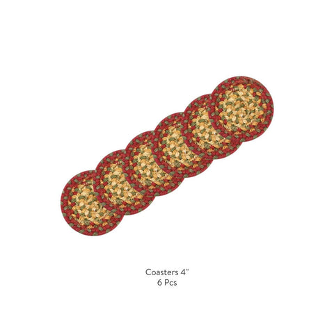 4 IN Cider Barn Coaster Set of 6