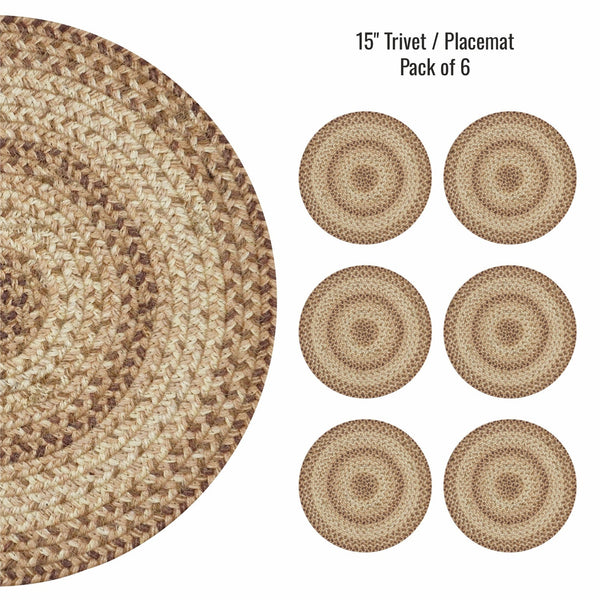 15 IN Cookie Dough Placemat Set of 6