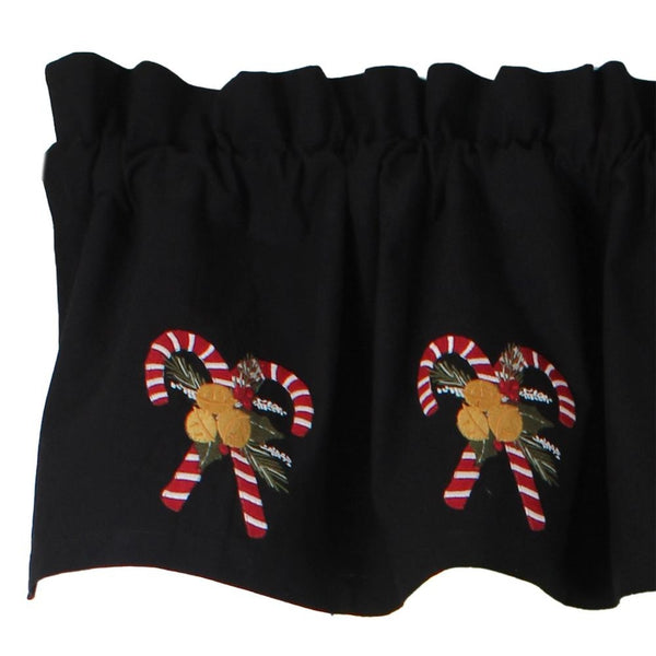 Candy Canes Appliqué Valance