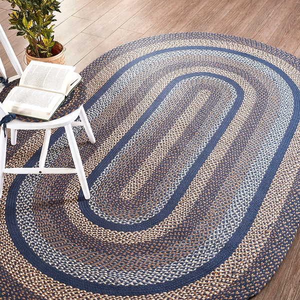 Denim Braided  Rug Oval 8 x 10 Ft.