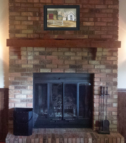 "Old Stone Barn" By Billy Jacobs, Ready To Hang Framed Print 15x11