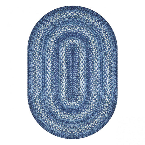 27x45  Denim Sky Oval JUTE