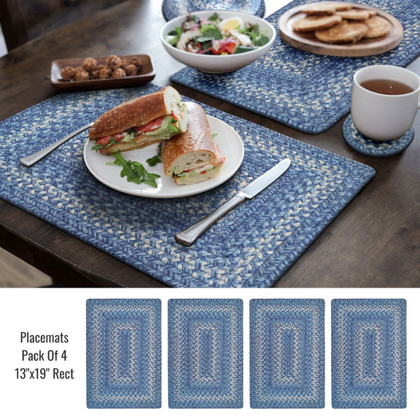 13x19 Denim Sky PcMt Rect Set of 4