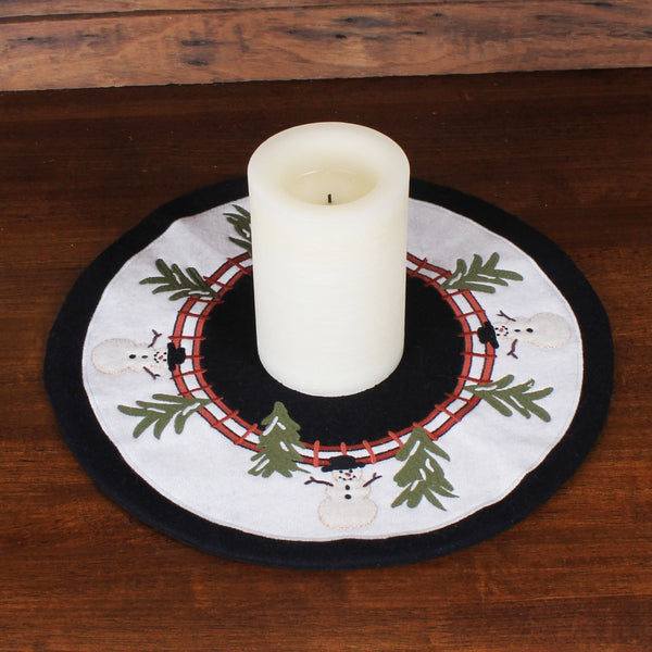 Home For The Holidays Candle Mat 15"