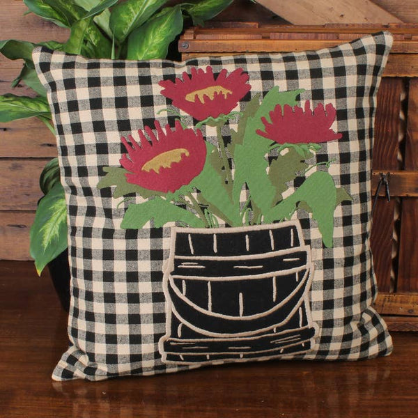 Flowers in Firkin Pillow 14"
