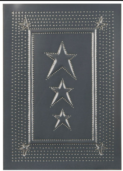 Embossed Star Panel in Country Tin