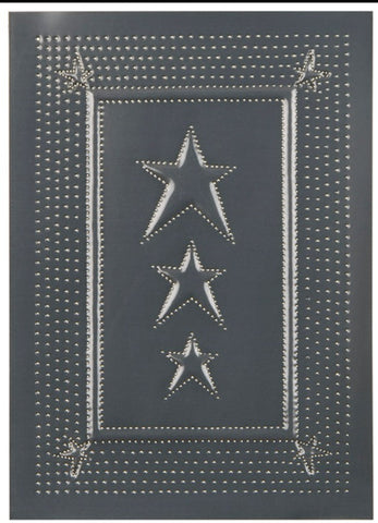 Embossed Star Panel in Country Tin