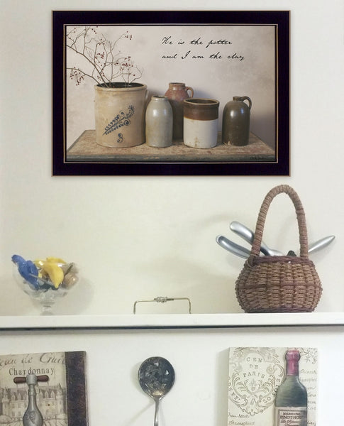 "He Is the Potter" By Billy Jacobs, Black Frame 14x10