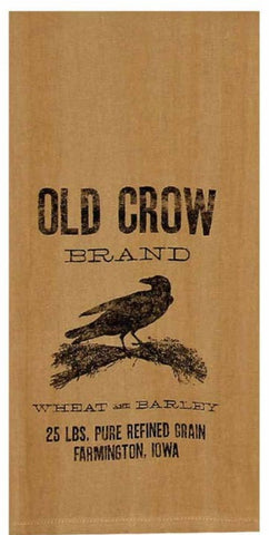 Our old crow is made of cotton with an elegant design this is a 18" x 28" towel. The unique design lends a distinctive touch.&nbsp; Set of 2.