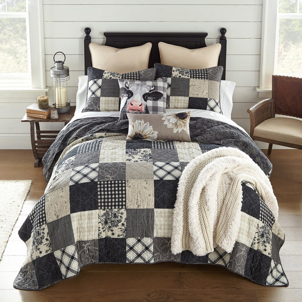 Augusta 3pc Cotton Pieced Quilt Set