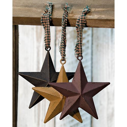 Primitive Star Ornament 4"- Black