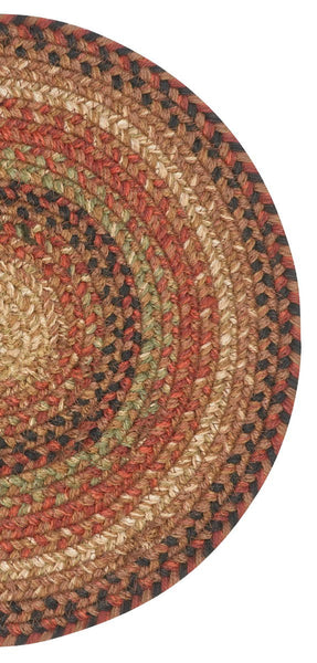 15" Gingerbread Braided Chair Pad Set of 2 - Primitive Jute