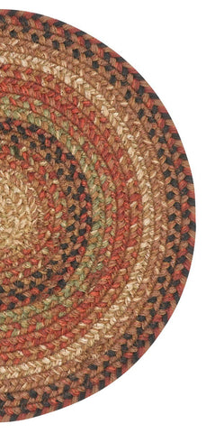 15" Gingerbread Braided Chair Pad Set of 2 - Primitive Jute