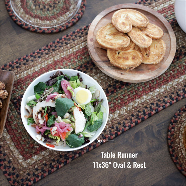 11x36 Gingerbread Rect Jute Table Runner - Primitive Country Décor