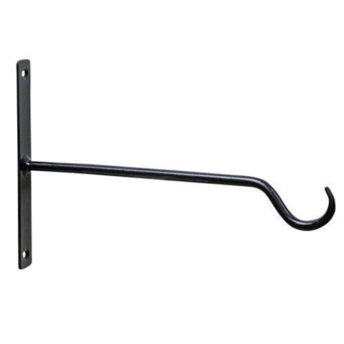 Wall Bracket 9". The sturdy black metal 9" Wall Bracket features a long wall mount with two holes for easy hanging. It hangs 6¼" high against the wall.. See website for free shipping offer. Primitive Country Farmhouse Home Decor.