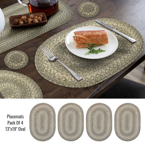 13x19 Grey Cloud Oval Placemat – Set of 4