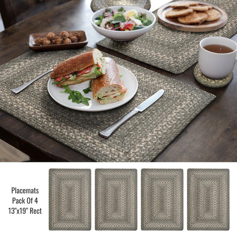 13x19 Grey Cloud Rectangular Placemat – Set of 4