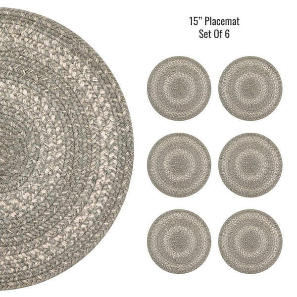 15 IN Grey Cloud Placemat Set of 6