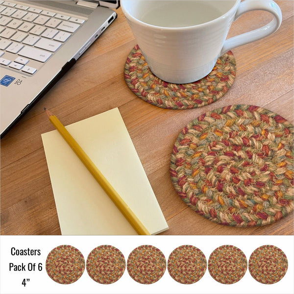 4 IN Harvest Coaster Set of 6