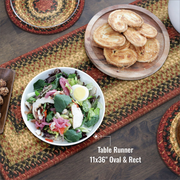 11x36  Highland Burgundy Oval