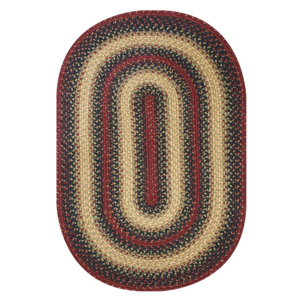 20x30  Highland Burgundy Oval JUTE