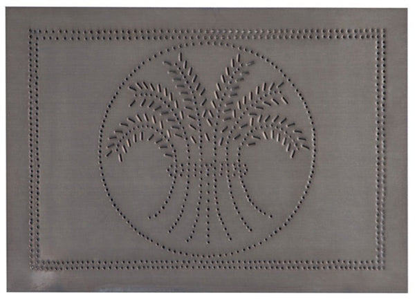 Horizontal Wheat Panel in Blackened Tin