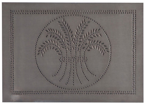 Horizontal Wheat Panel in Blackened Tin