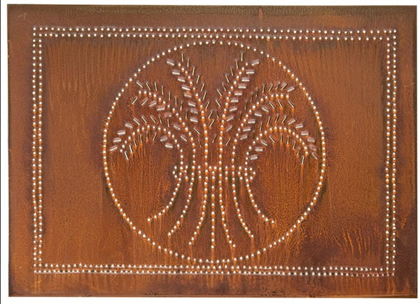 Horizontal Wheat Panel in Rustic Tin