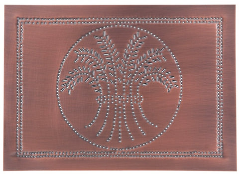 Horizontal Wheat Panel in Solid Copper