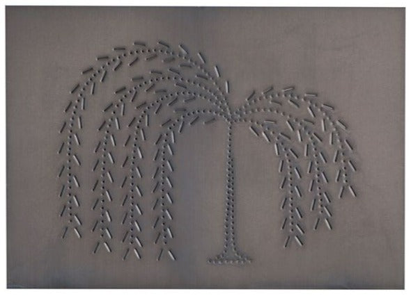 Horizontal Willow Panel in Blackened Tin